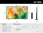 85-inch M80H TV dimensions and box contents