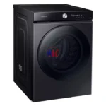 Black Samsung front-load washing machine