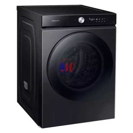 Black Samsung front-load washing machine