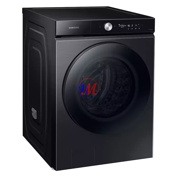 Black Samsung front-load washing machine