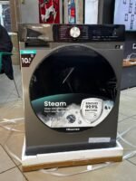 Hisense 10.5kg front-load steam washing machine in store