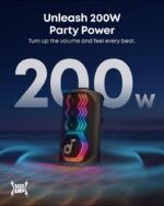 LED party speaker promoting 200W audio power