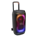 JBL portable party speaker with handle and colorful LED lights