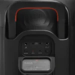Close-up of JBL speaker rear connection panel