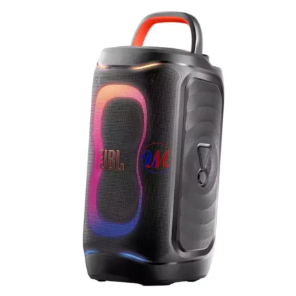 Black JBL portable party speaker with colorful LED lights