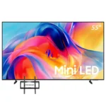 55-inch Mini LED television with wall-mount bracket