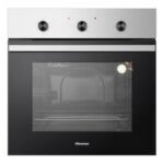Stainless steel Hisense built-in oven with three control knobs