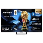 Hisense 65-inch U7 MiniLED TV with FIFA World Cup graphic